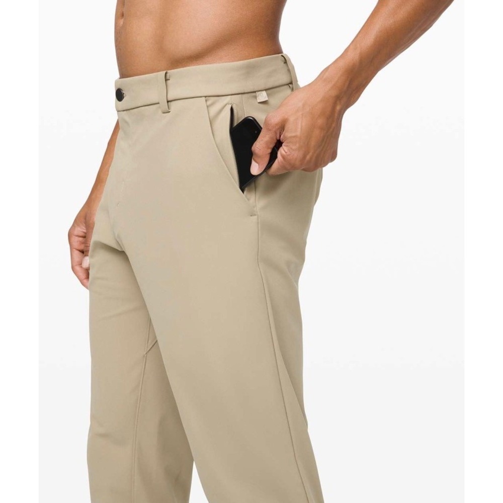 Lululemon Commission Pant Mens 33 Tan Warpstreme M5711S Chino - Picture 4 of 8
